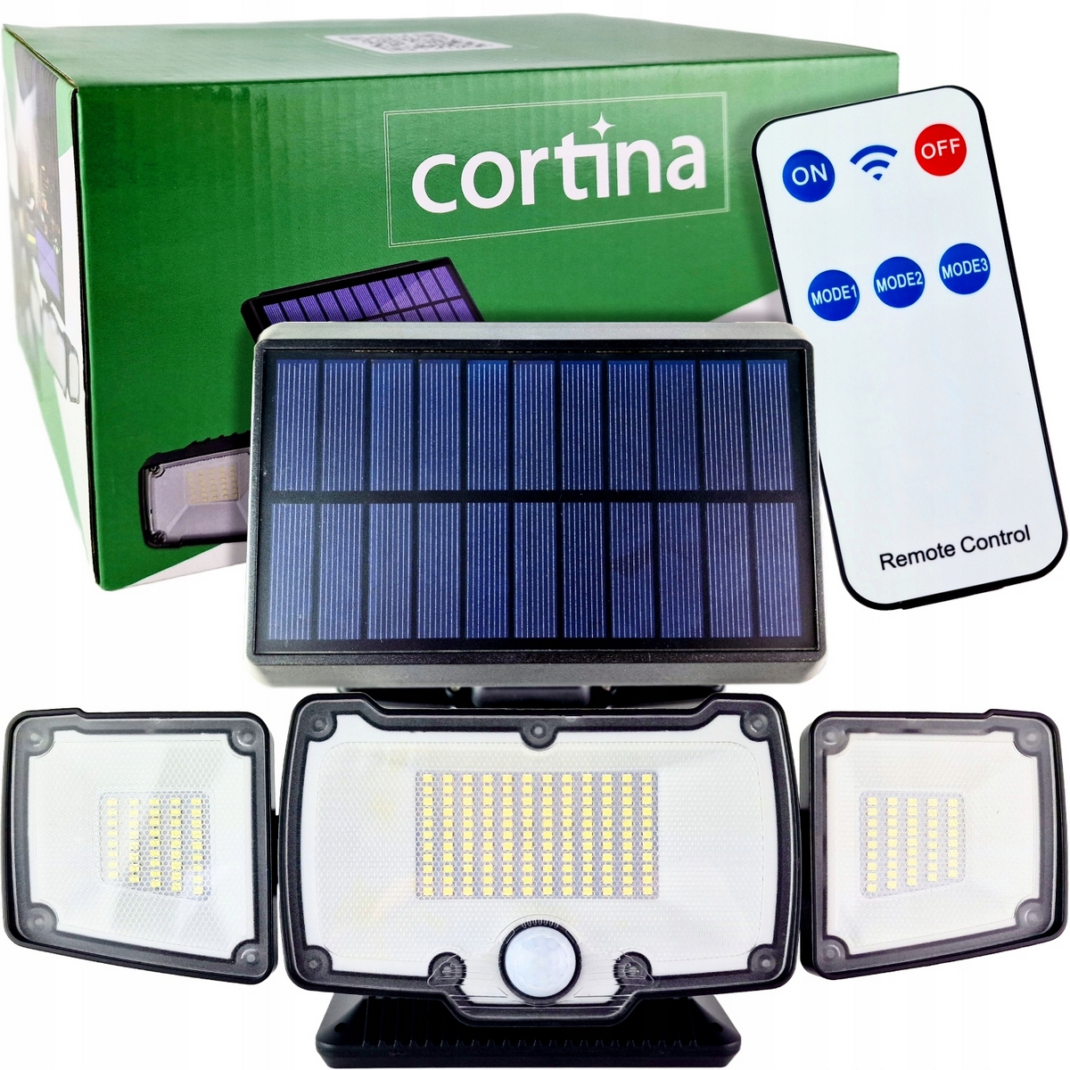 Pouličné svietidlo Cortina 2,5 W 500 lm, na batérie, solárne